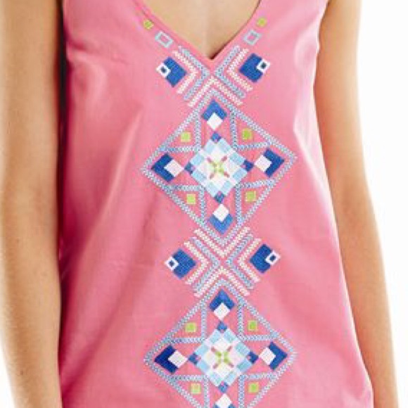Mud pie Cover Up Dress SAFIA Embroidered Racerback - Picture 2 of 2